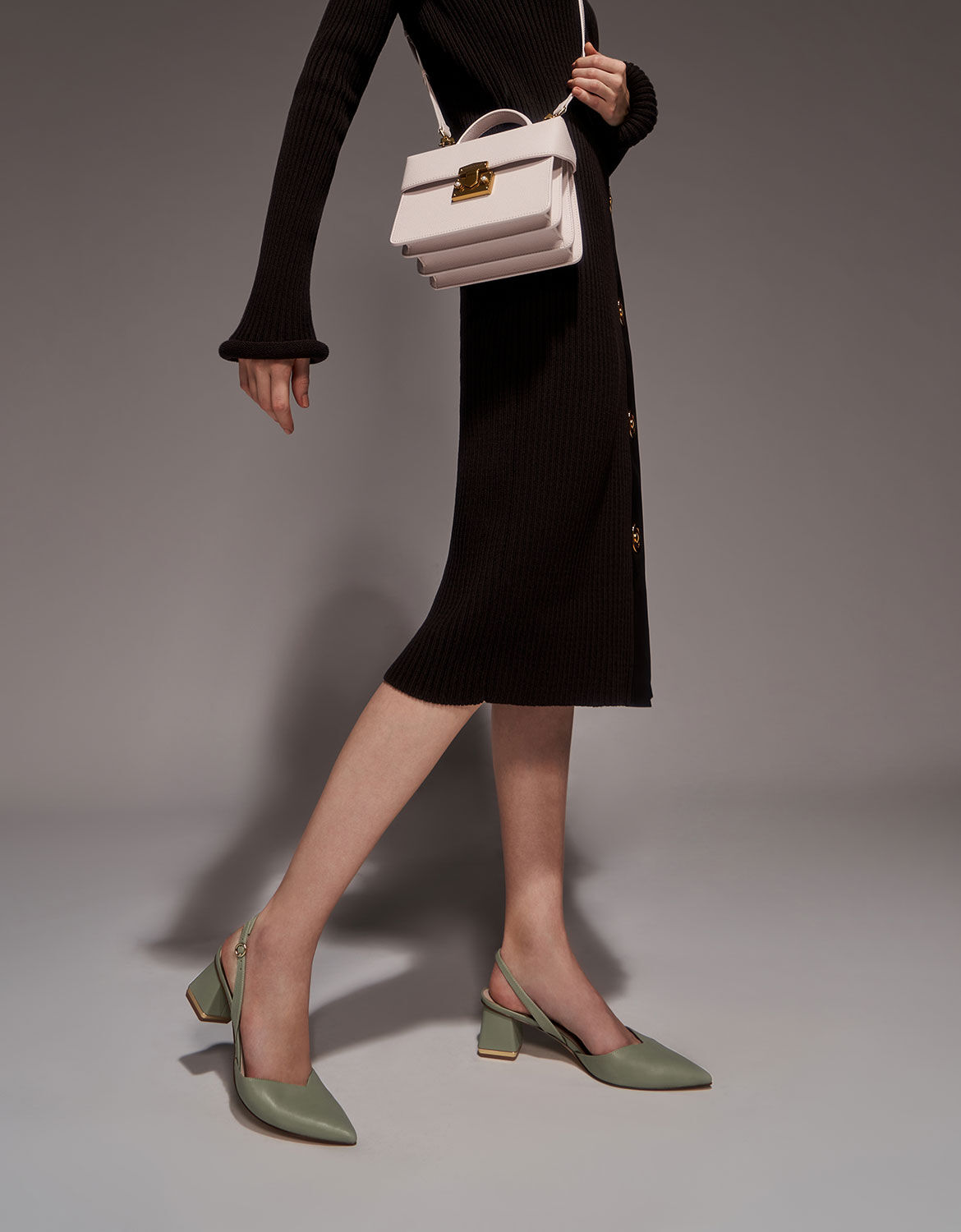 Sage green shoes and bag clearance