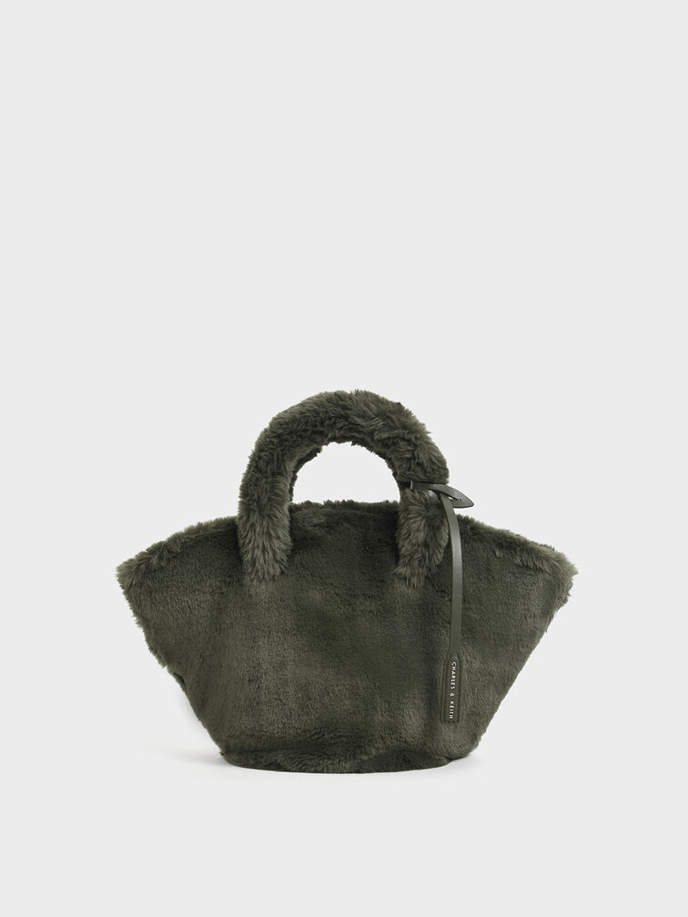 Textured Trapeze Bag, Olive, hi-res