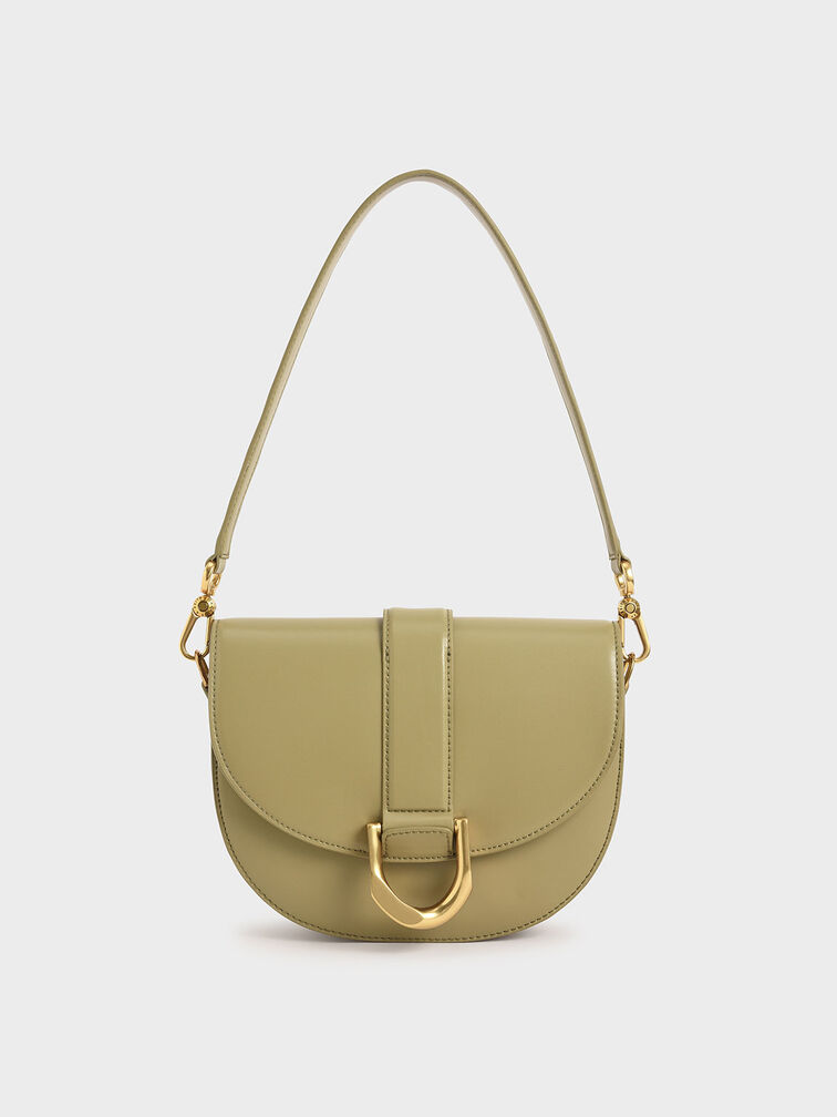 Gabine Saddle Bag, Khaki, hi-res