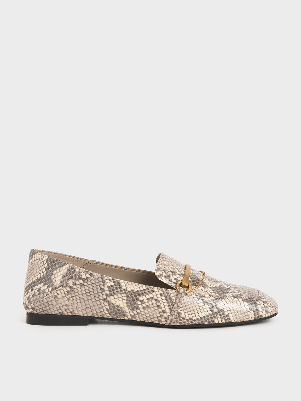 Snake print loafers clearance