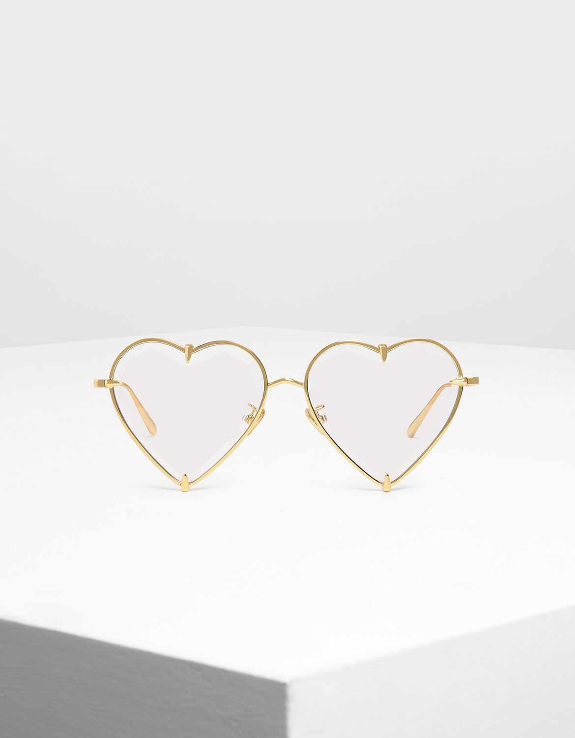 Metal heart shaped glasses clearance