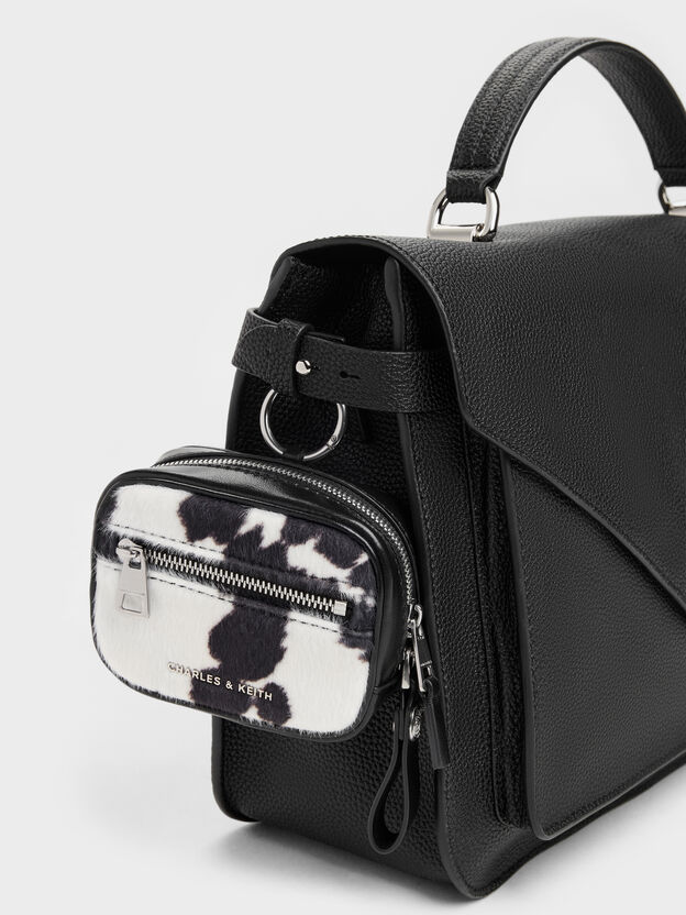 Vega Furry Cow-Print Micro Case, Multi, hi-res