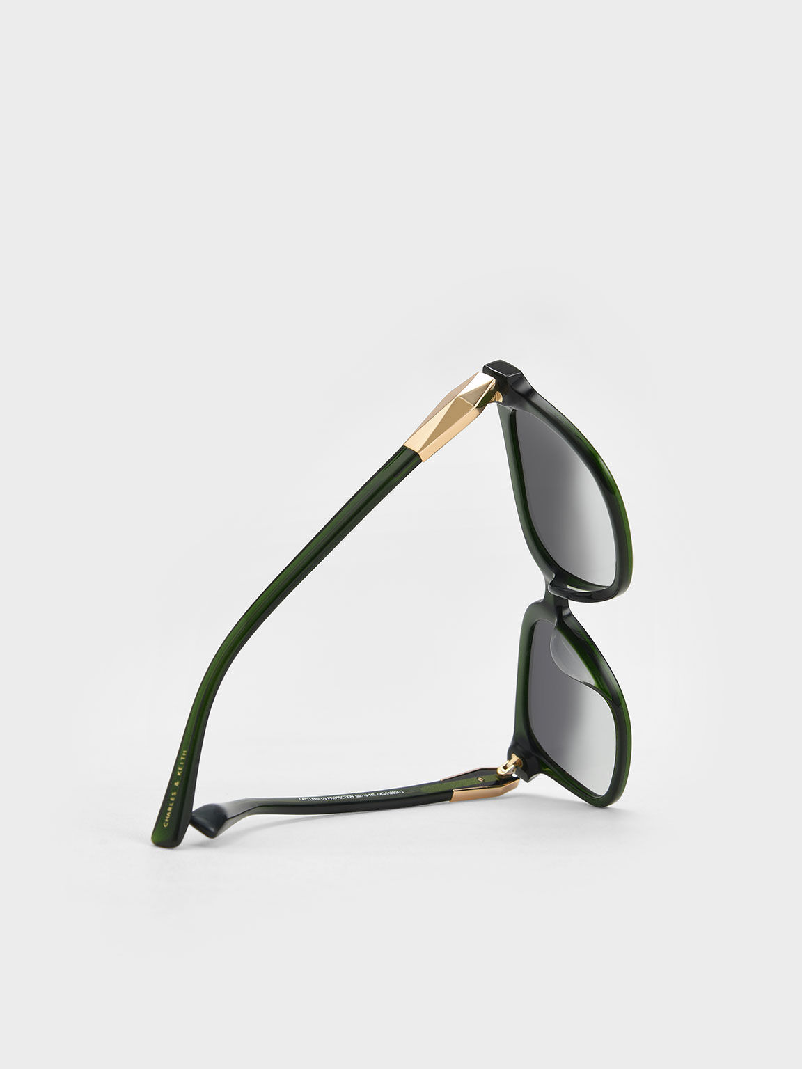 Recycled Acetate Square Sunglasses, Olive, hi-res