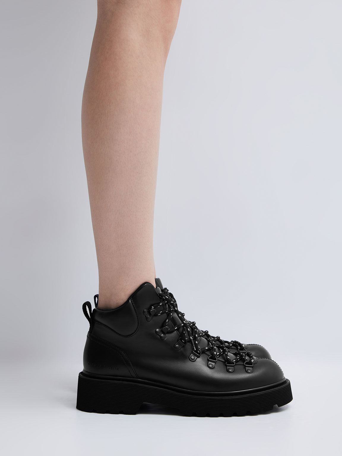 Indra Lace-Up Ankle Boots - Black