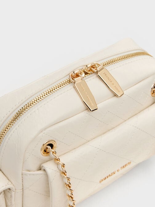 Duo Quilted Crossbody Bag, Cream, hi-res