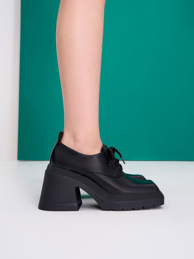 Emery Chunky Geometric Boots, Negro, hi-res