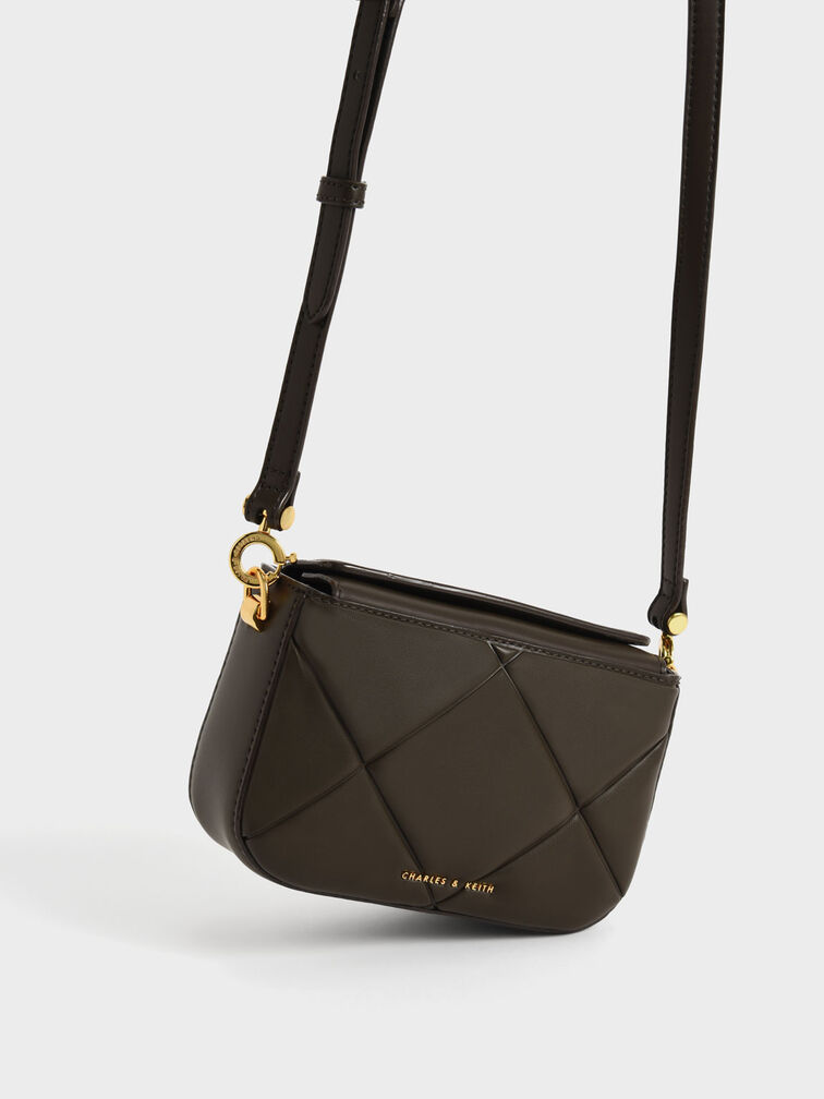 Mini Danika Chunky Chain Padded Bag, Dark Moss, hi-res