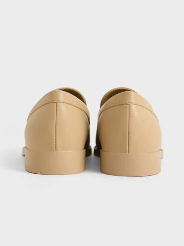 Bow Tassel Loafers, Beige, hi-res
