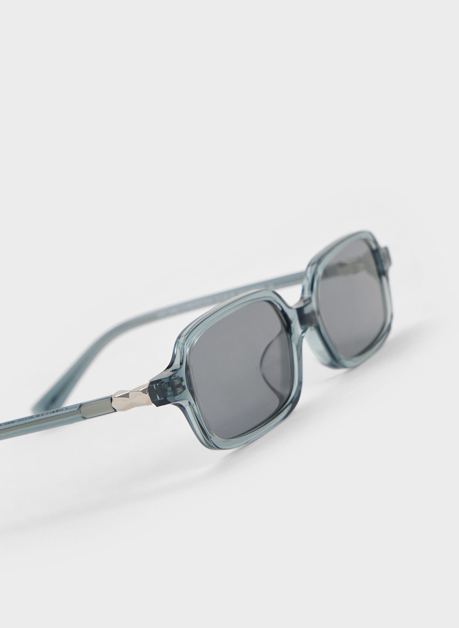 Bree Recycled Acetate Rectangular Sunglasses, Teal, hi-res