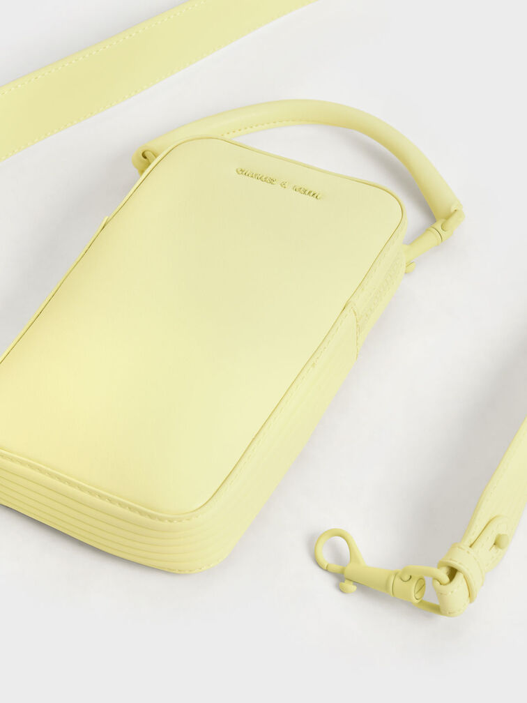 Long Crossbody Bag, Yellow, hi-res
