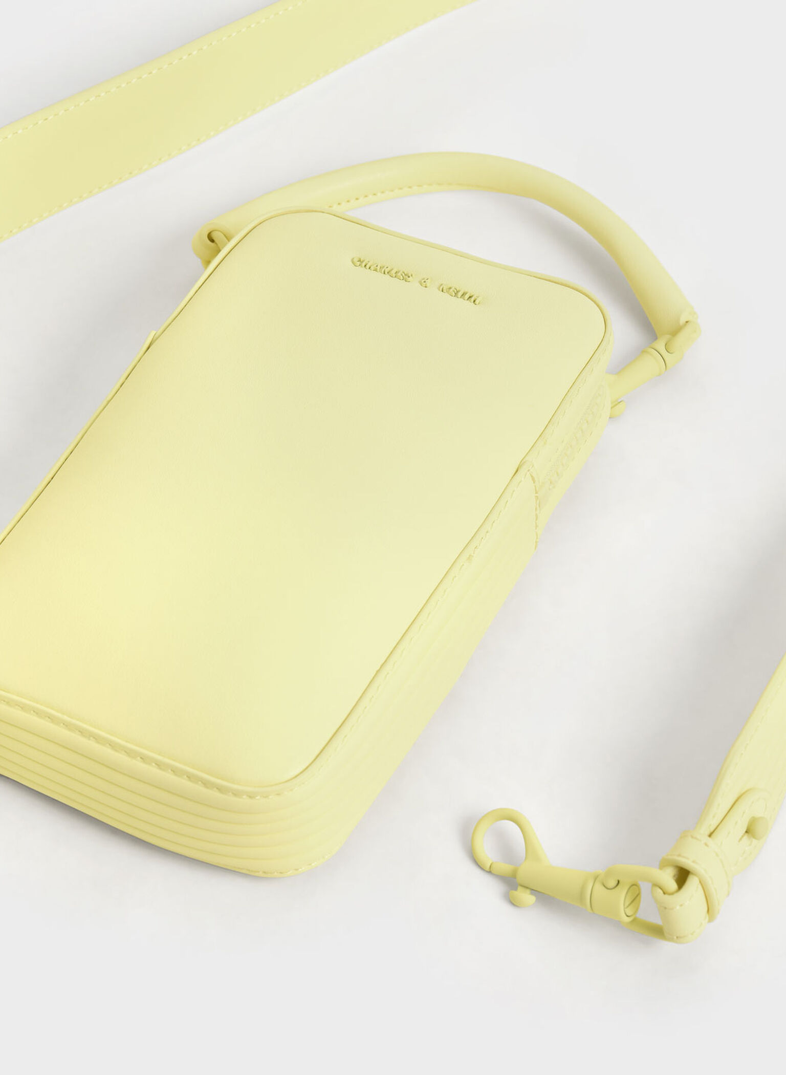 Long Crossbody Bag, Yellow, hi-res