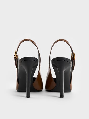 Tacones con tacón cónico, Marrón, hi-res