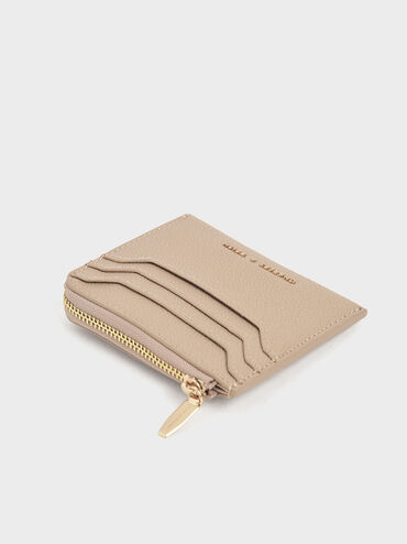 Small Zip Pouch, Beige, hi-res