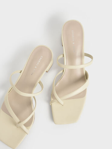 Block Heel Toe Loop Sandals, Chalk, hi-res