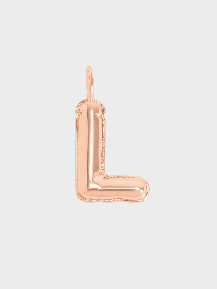 Alphabet 'L' Charm, Rose Gold, hi-res