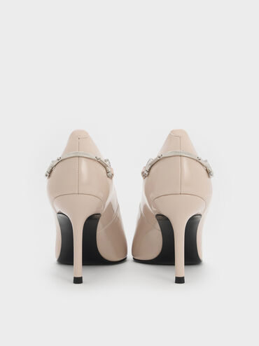 Erinna Metallic-Accent Pointed-Toe Pumps, Sand, hi-res