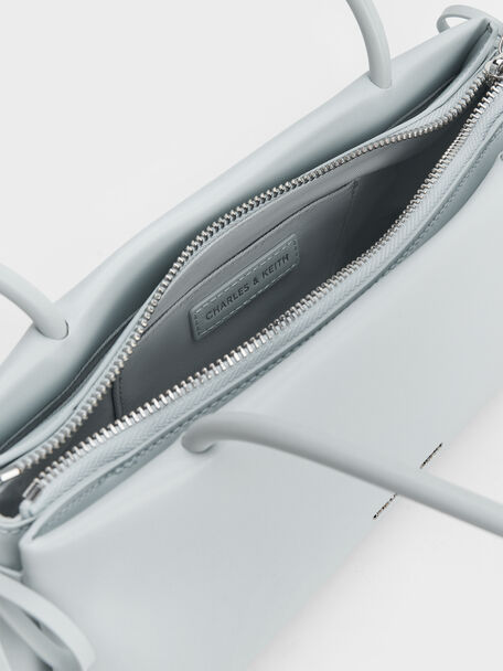Hazel Bow Elongated Trapeze Shoulder Bag, Sea Salt Blue, hi-res