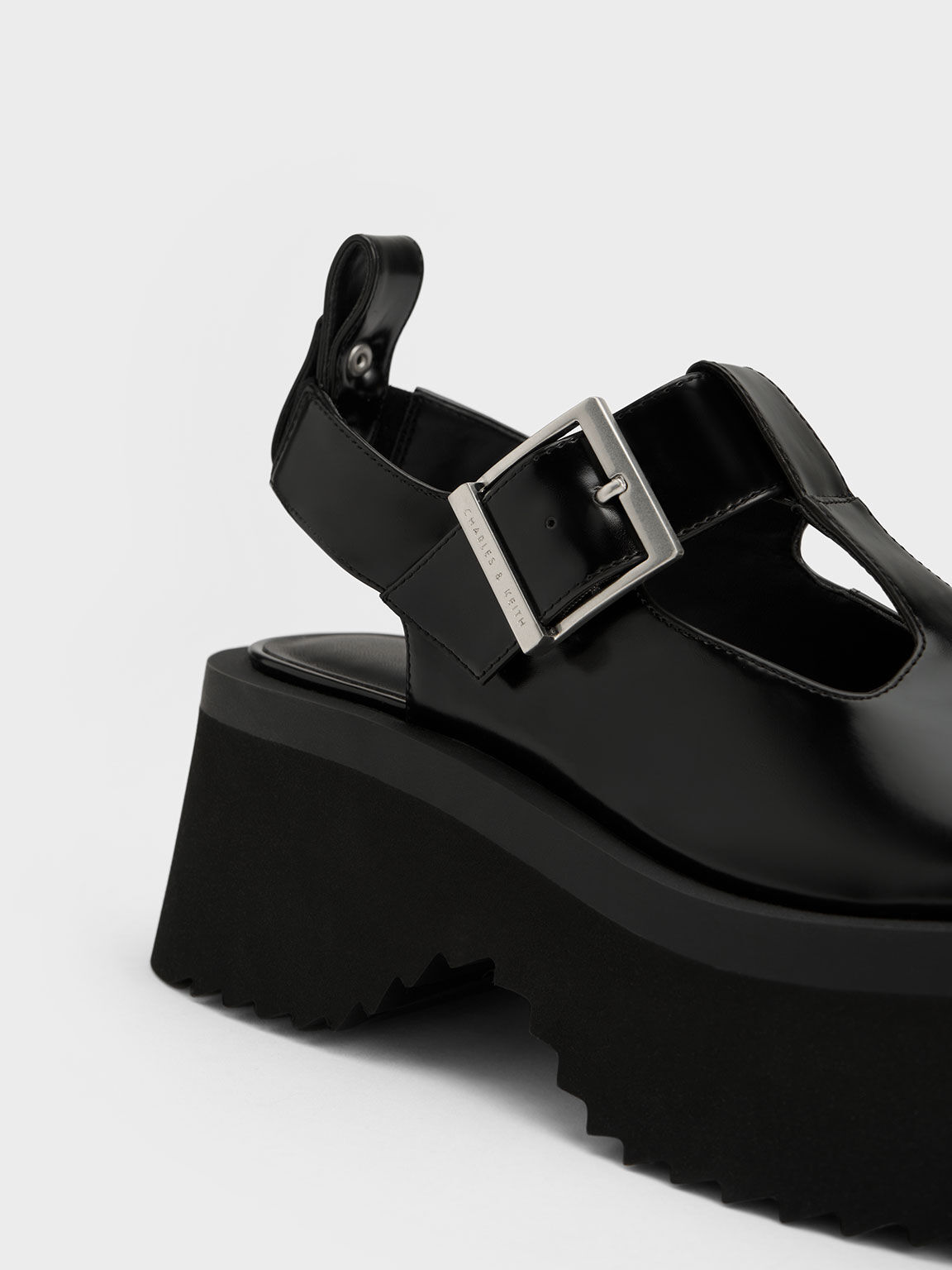 Chunky Chain Cut-Out Mary Janes, Black, hi-res