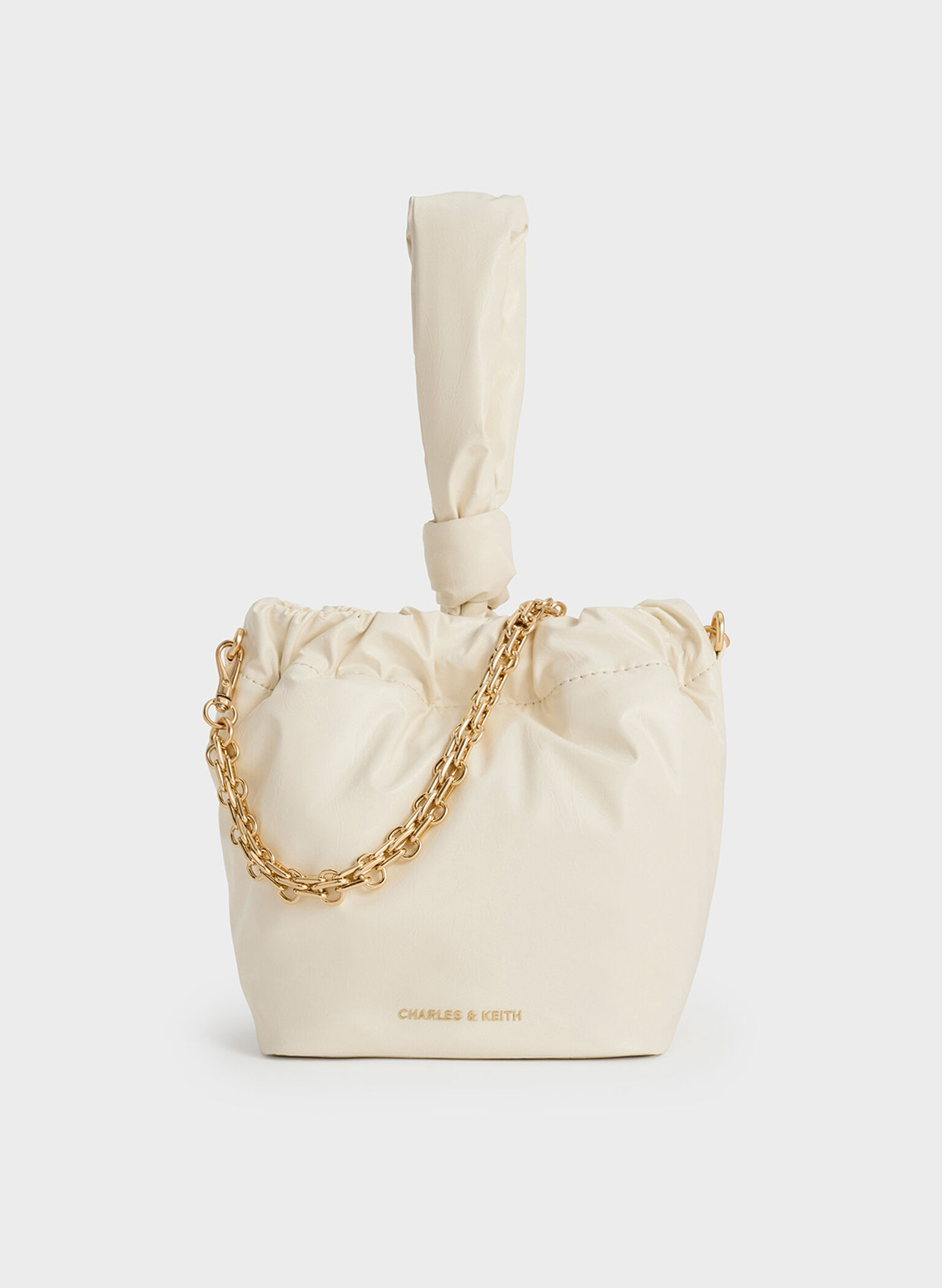Caia Knotted Dumpling Bag, Cream, hi-res