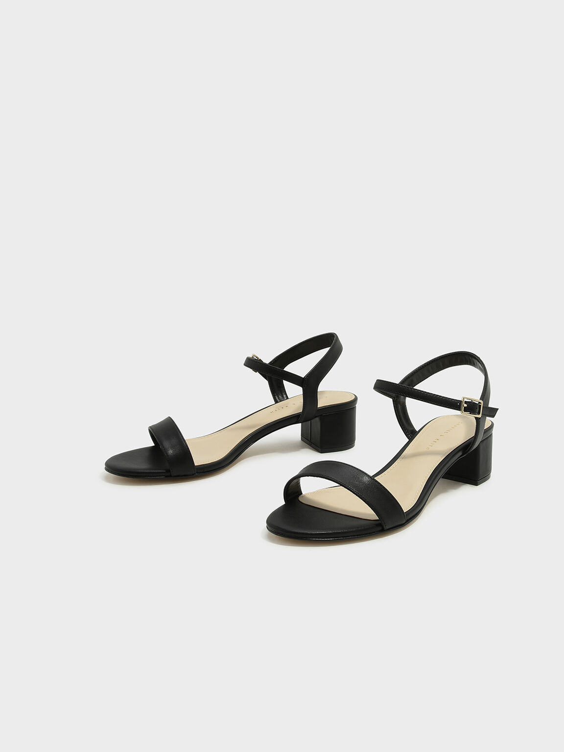 Open-Toe Sandals, Black, hi-res