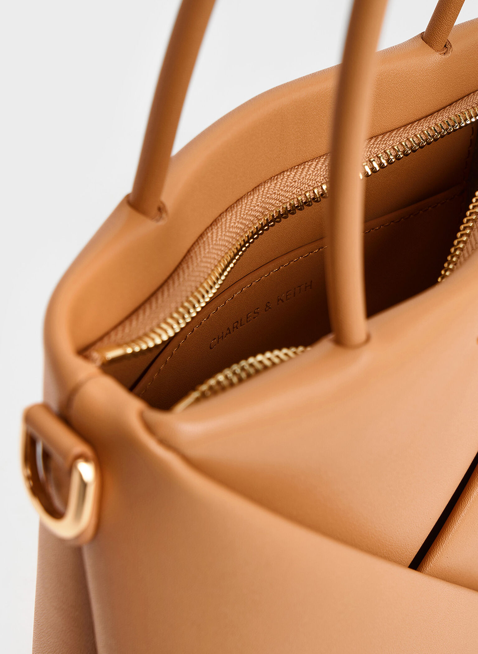 Midori Geometric Elongated Tote Bag, Toffee, hi-res
