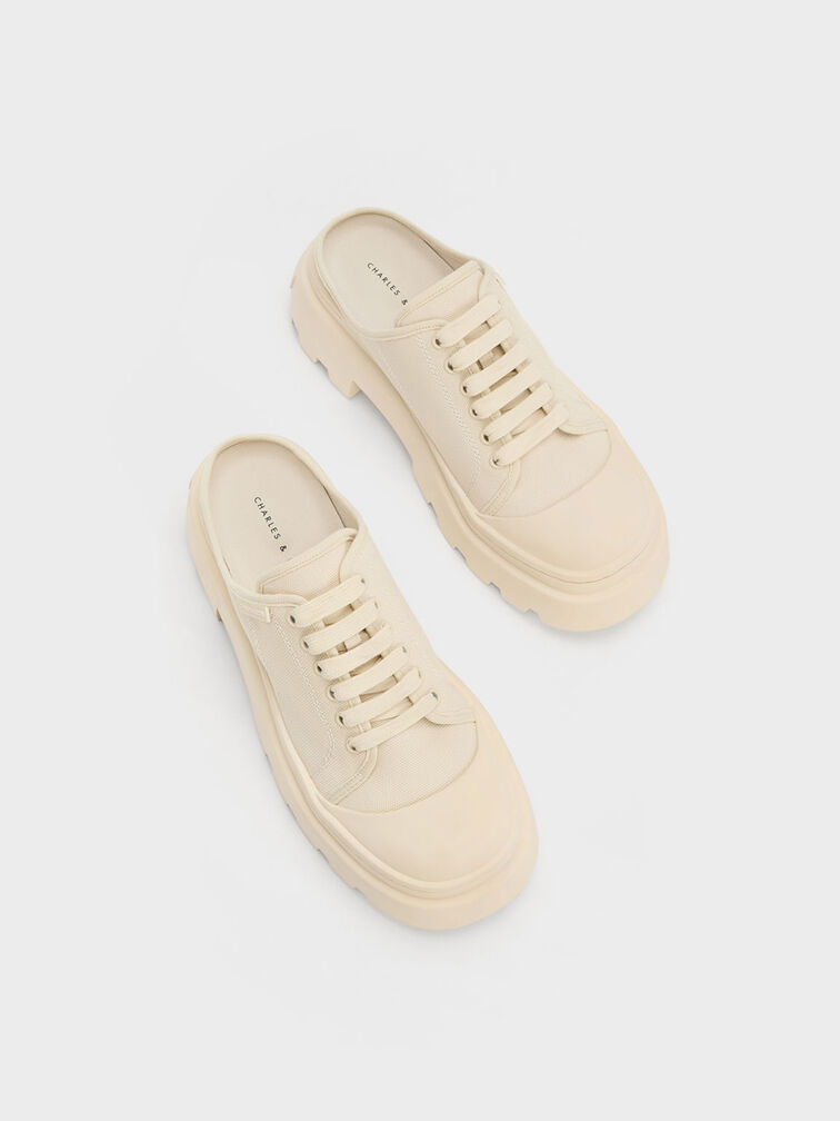Indra Canvas Slip-On Sneakers, Chalk, hi-res