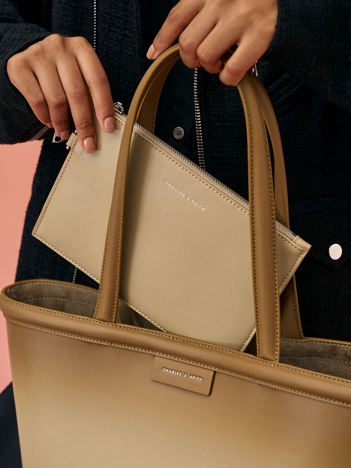 Charlot Tote Bag, Sand, hi-res