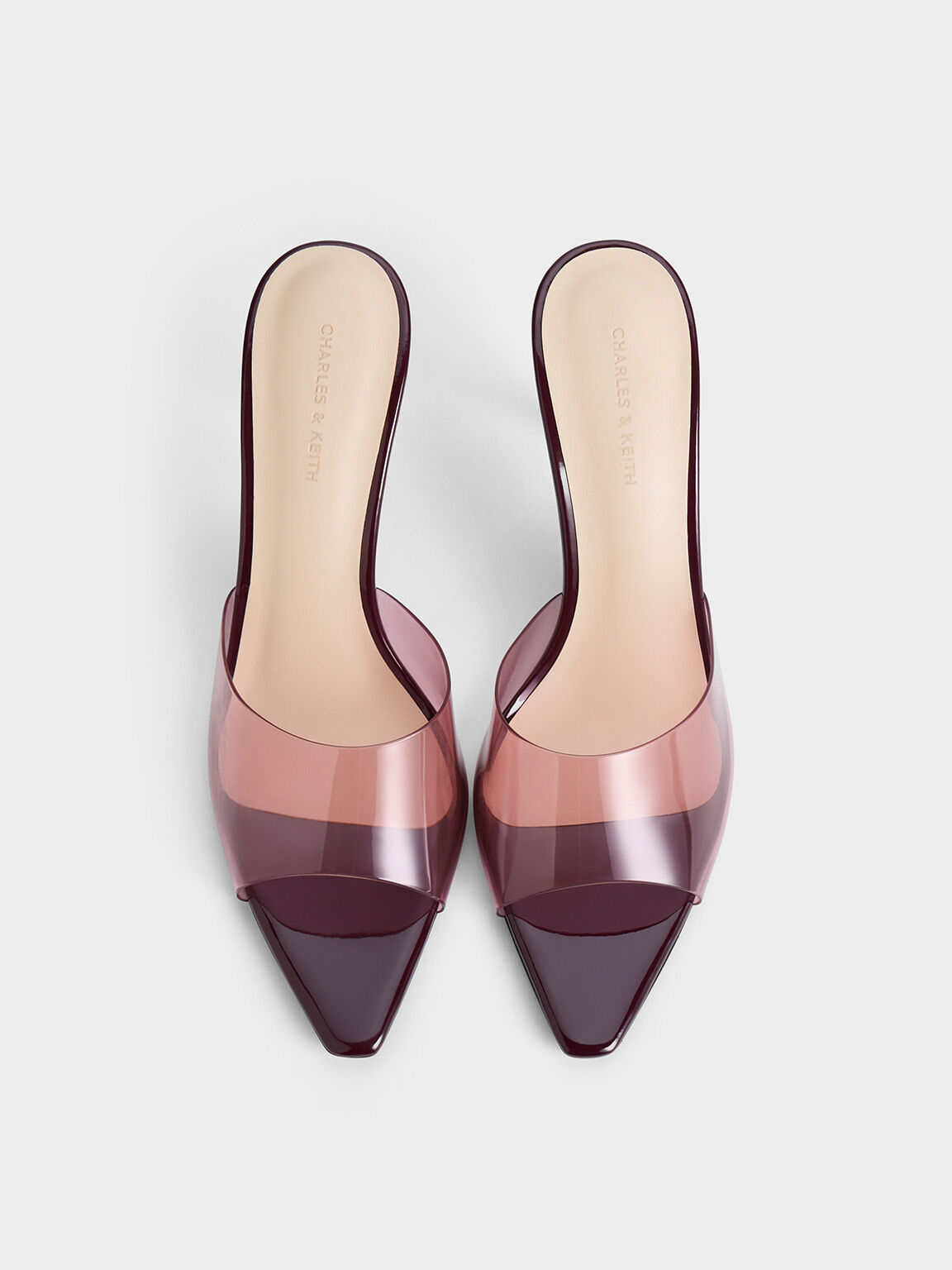 Burgundy mules best sale