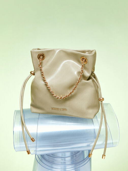 Arya Braided-Chain Crossbody Bag, Pale Olive, hi-res