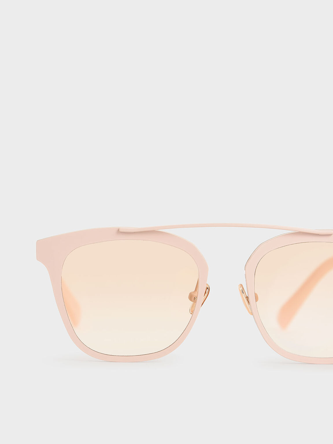 Metal Frame Sunglasses, Pink, hi-res