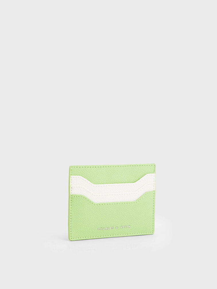 Two-Tone Multi-Slot Card Holder, Mint Green, hi-res