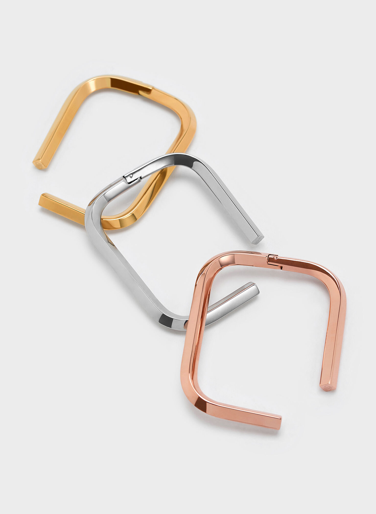 Angular Cuff Bracelet, Rose Gold, hi-res