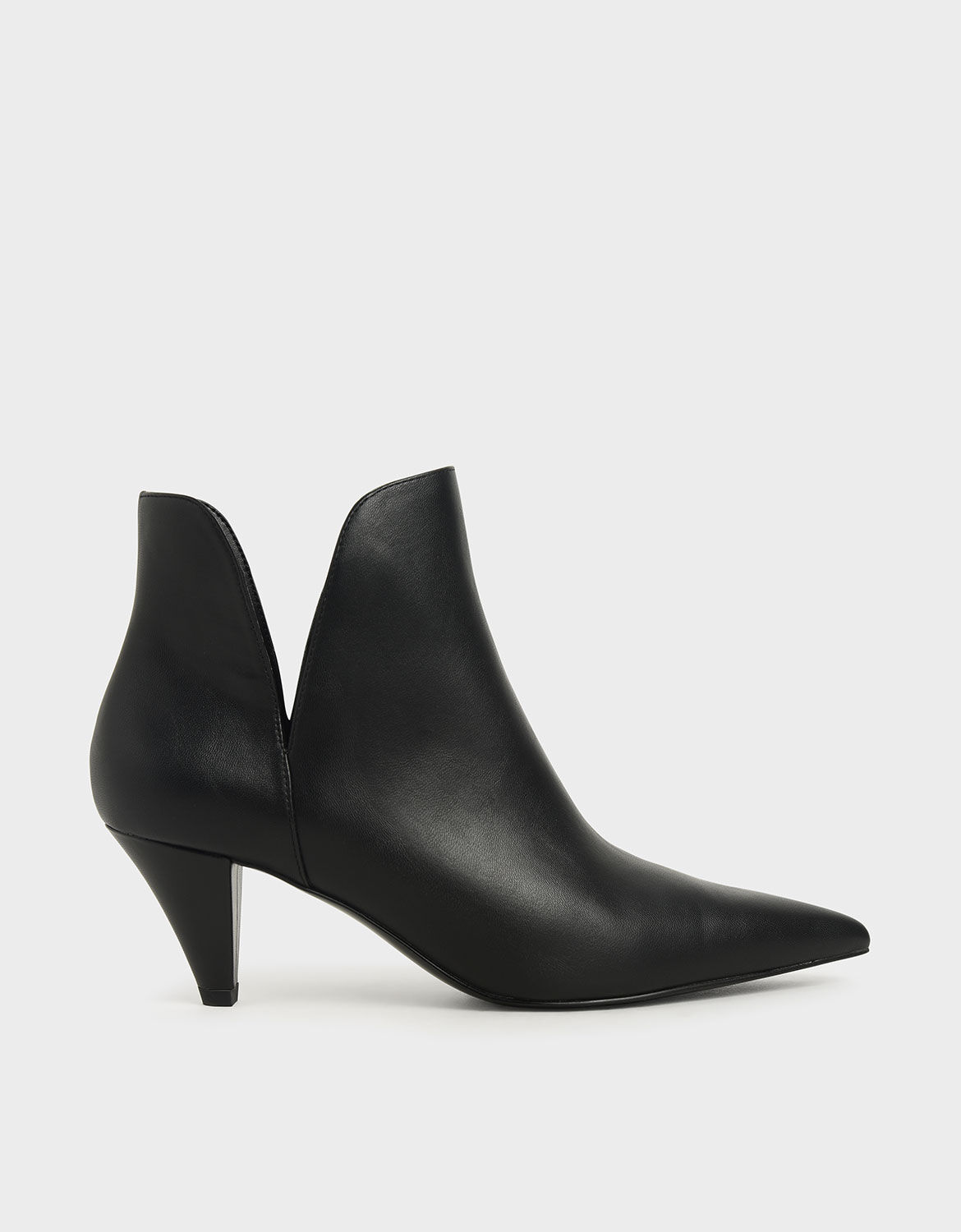 Black cone heel ankle boots Clearance