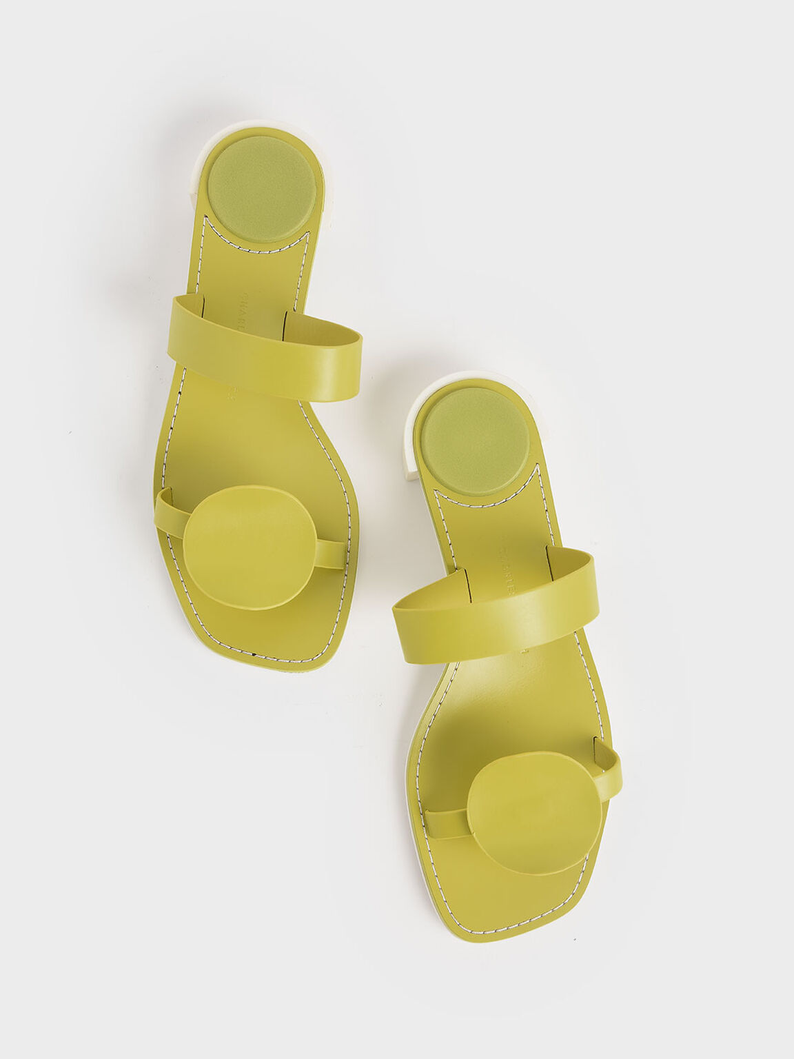 Double Strap Mules, Green, hi-res