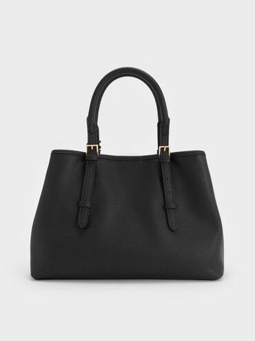 Baral Bead-Charm Tote Bag, Black, hi-res