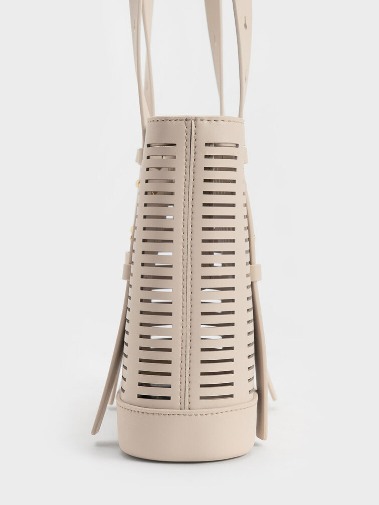 Delphi Cut-Out Bucket Bag, Oat, hi-res