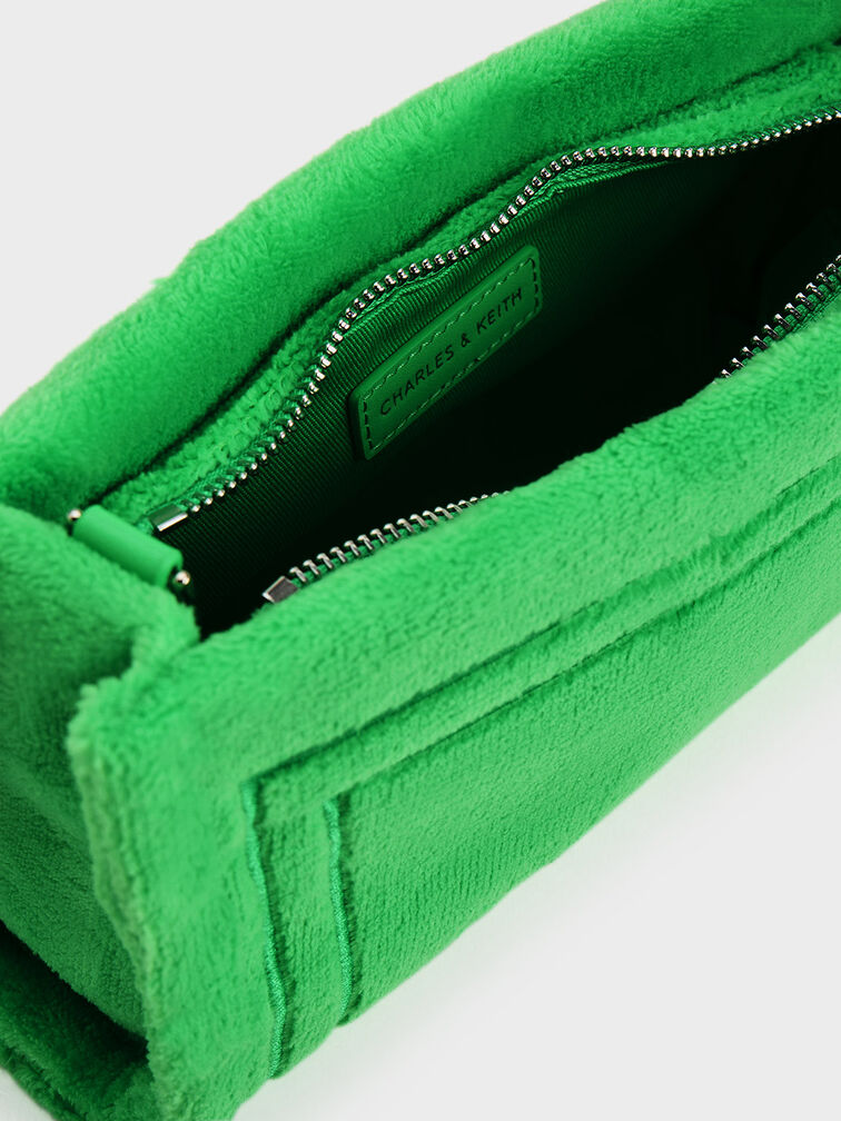 Loey Textured Shoulder Bag, Green, hi-res