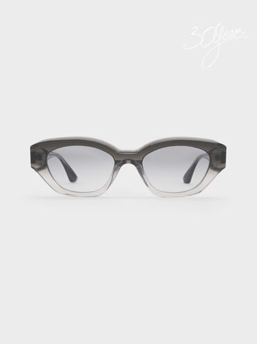 Onyx Ombre Cat-Eye Sunglasses, Grey, hi-res