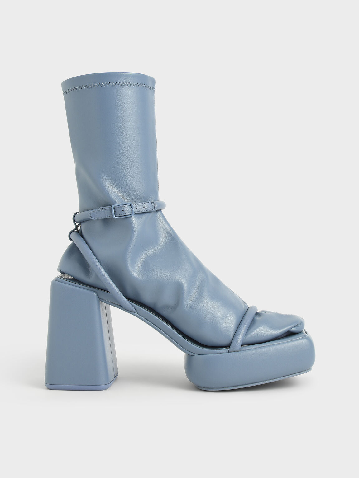 Lucile Platform Calf Boots, Blue, hi-res