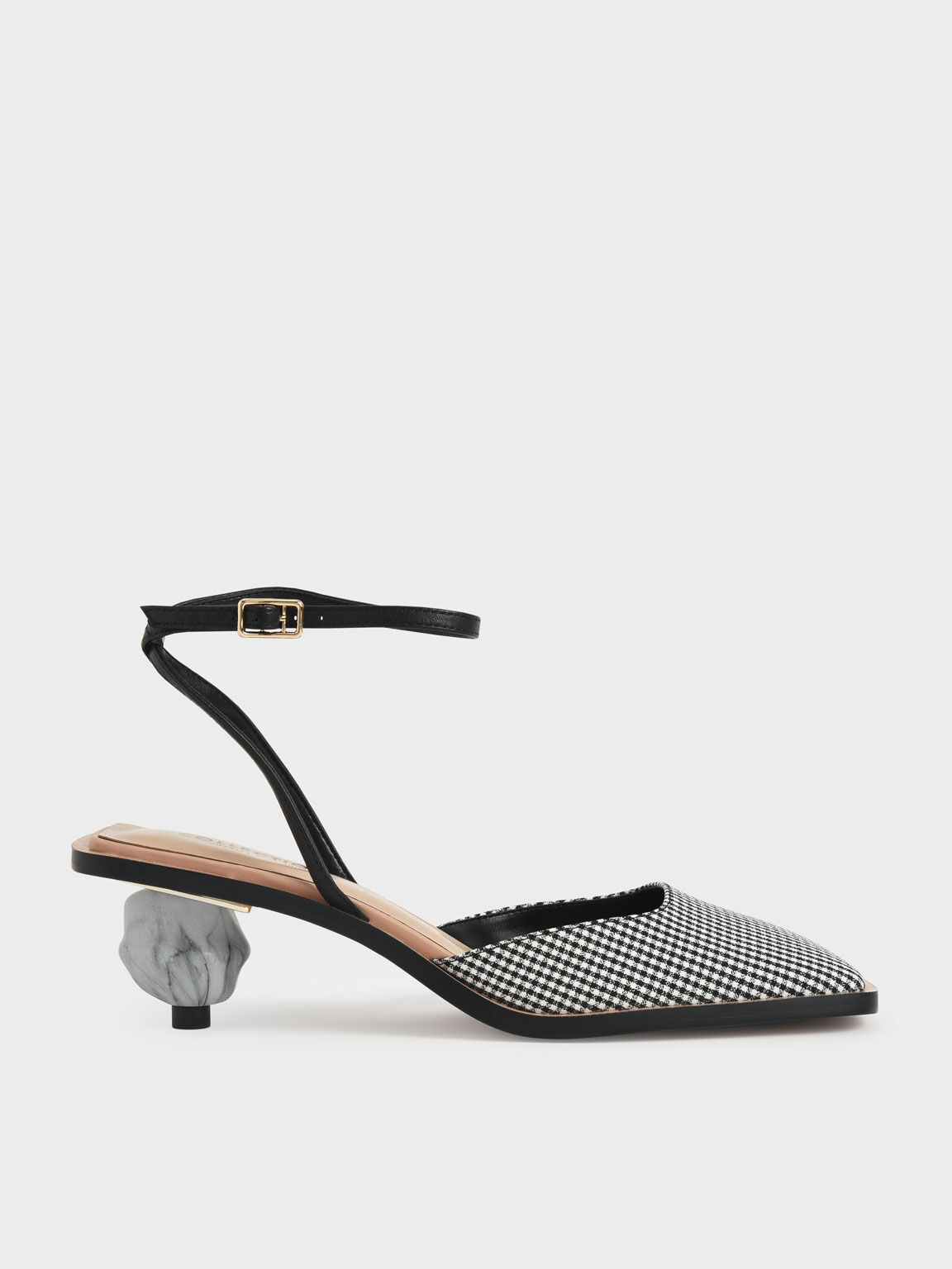 Jacquard & Leather Sculptural Heel Pumps, Multi, hi-res