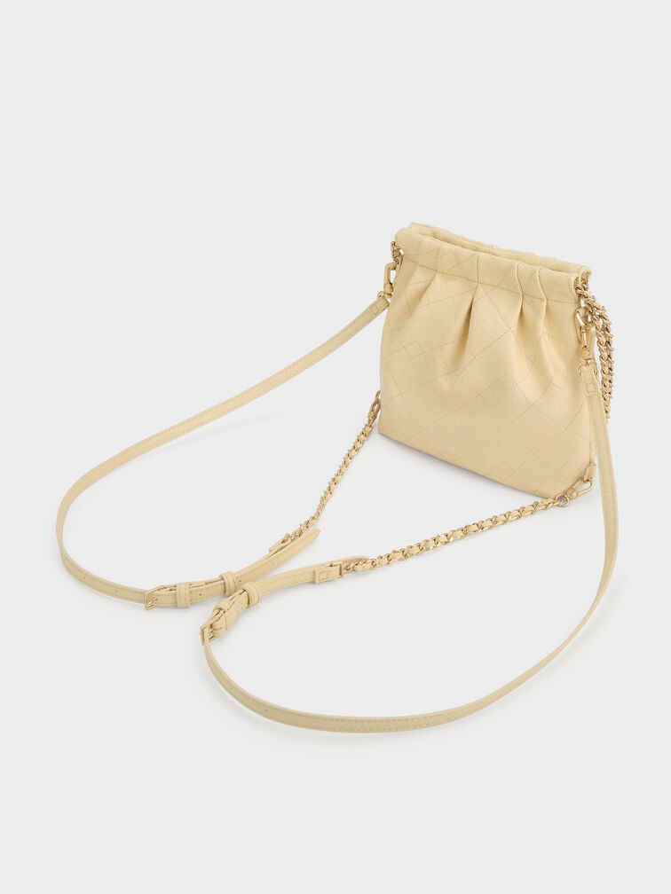 Duo Chain-Handle Two-Way Backpack, Butter Yellow, hi-res