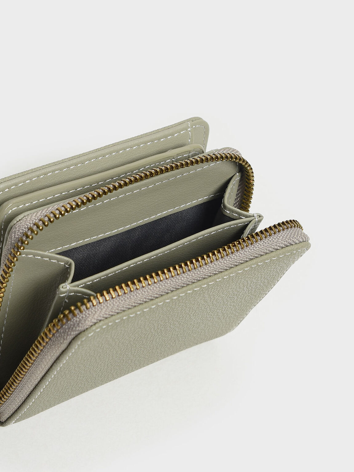 Classic Zip Mini Wallet, Sage Green, hi-res