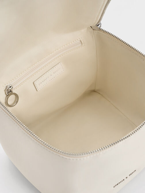 Cyrus Boxy Chain-Handle Bag, Cream, hi-res