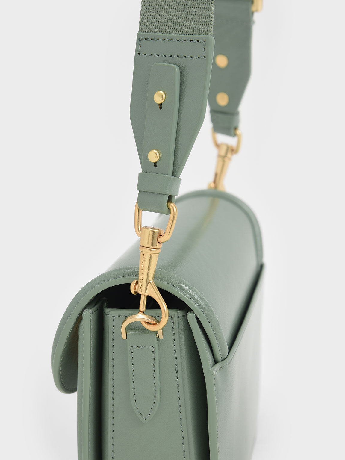 Genevieve Metallic Accent Crossbody Bag, Sage Green, hi-res