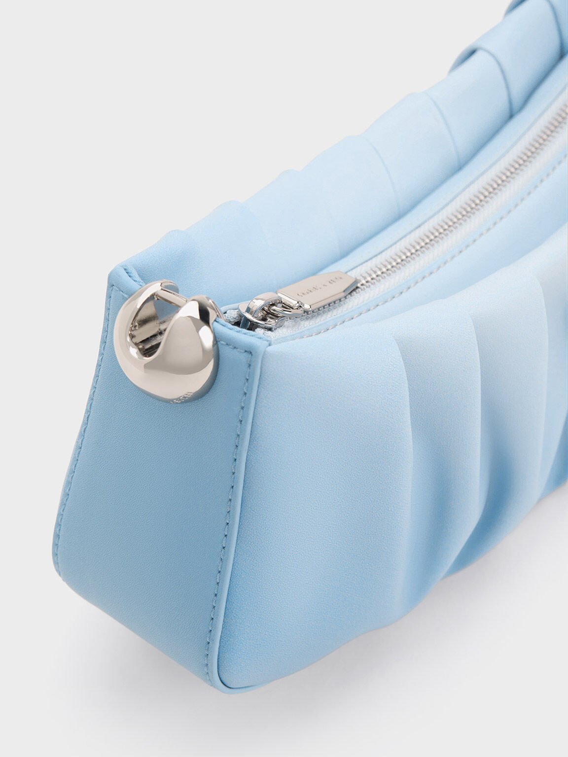 Aldora Ruched Shoulder Bag, Azul claro, hi-res