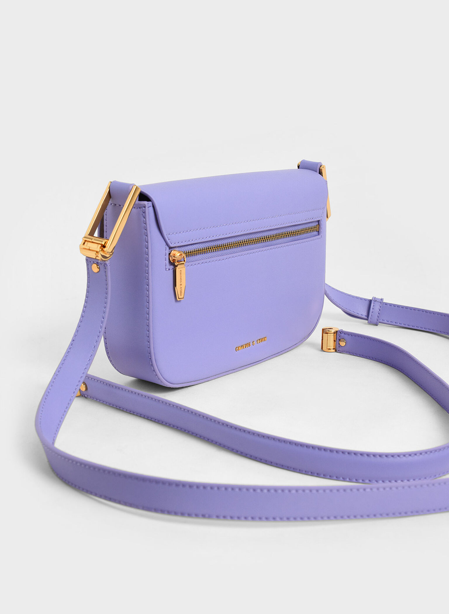 Koa Square Push-Lock Shoulder Bag, Lilac, hi-res