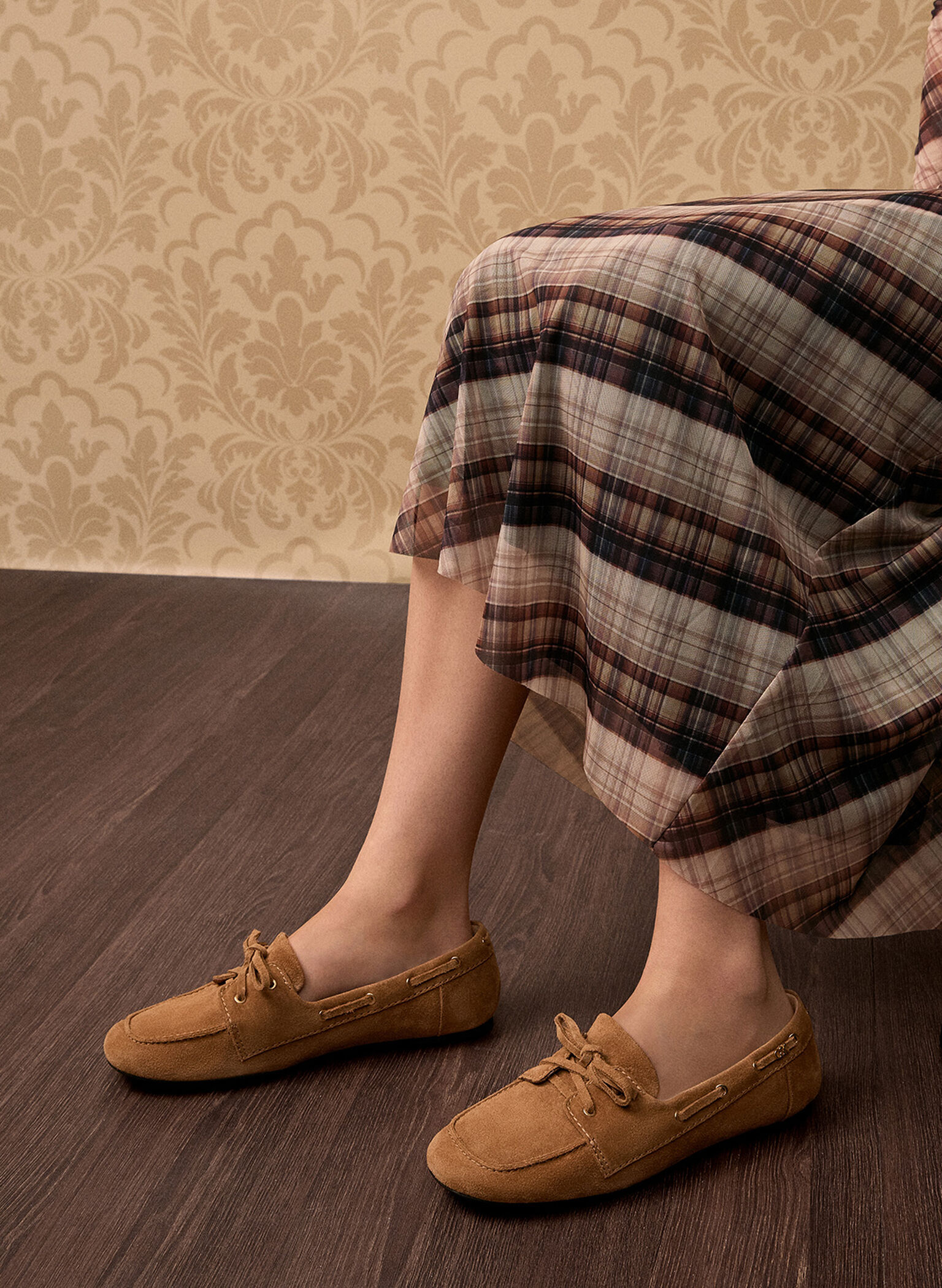 Kori Suede Boat Shoes, Cognac, hi-res