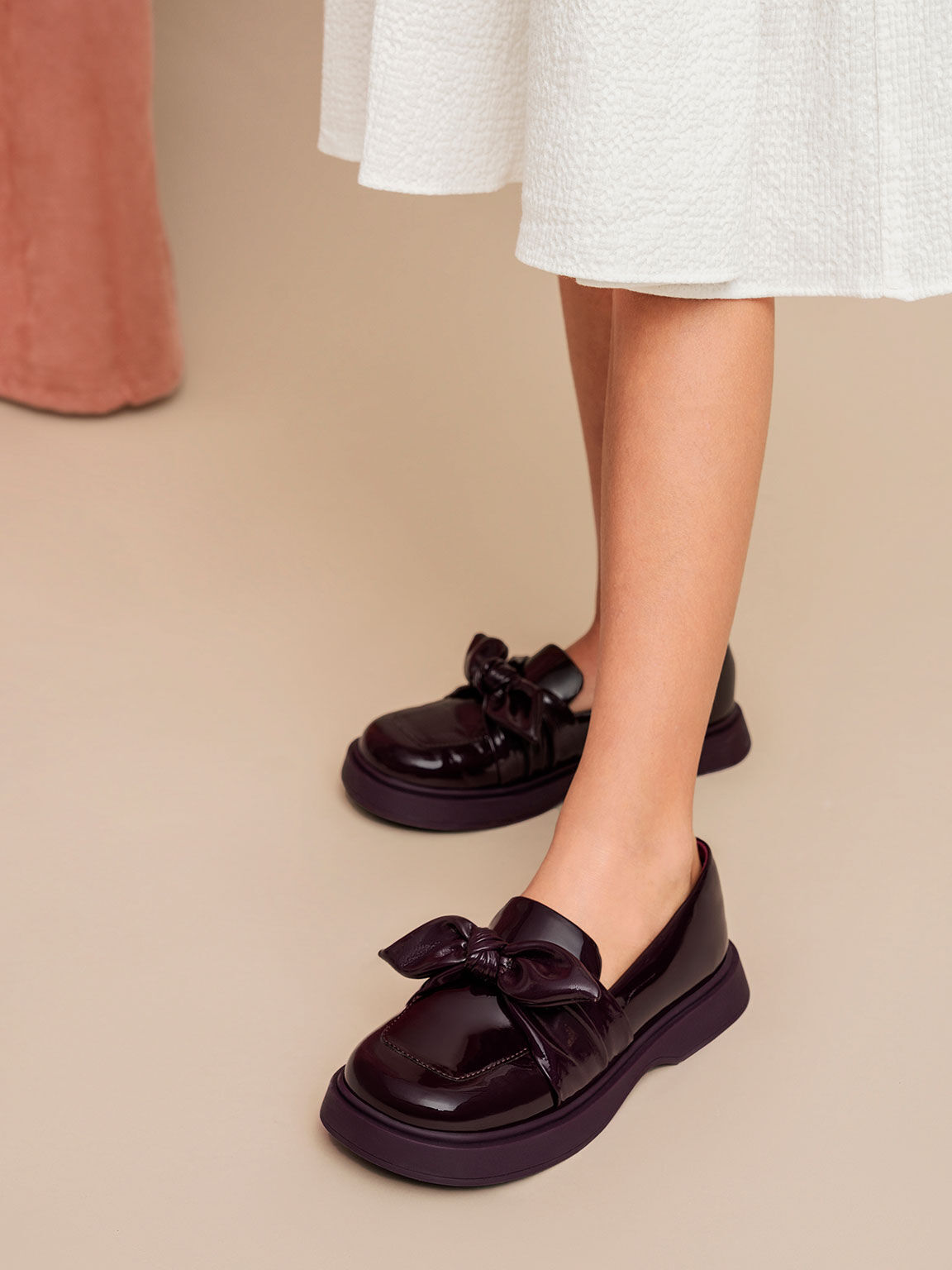 Patent loafers with bow new arrivals