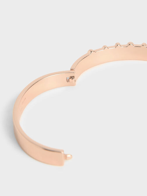 Swarovski® Crystal Studded Bracelet, Rose Gold, hi-res