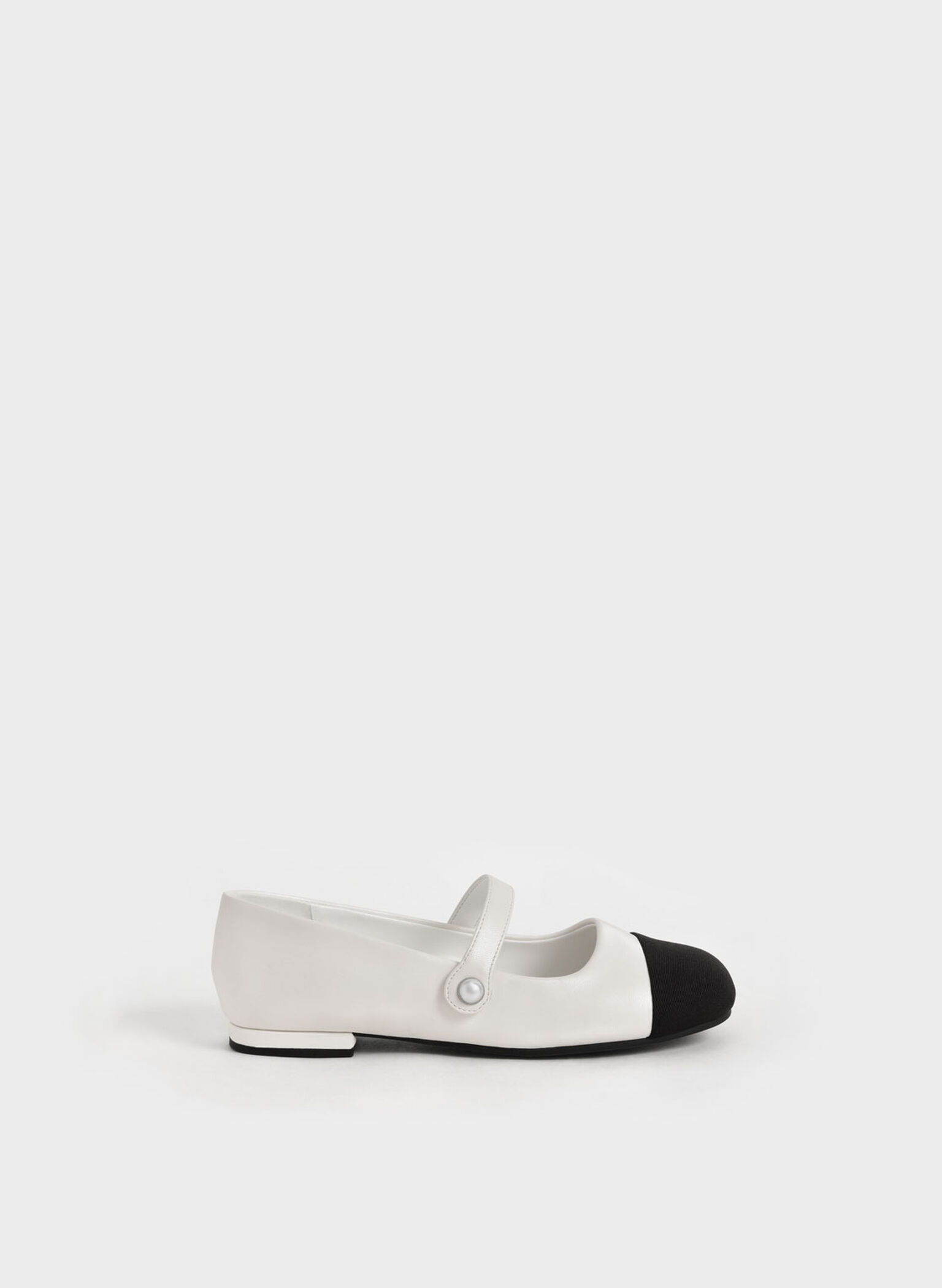 White Girls' Bead-Embellished Mary Janes - CHARLES & KEITH CA